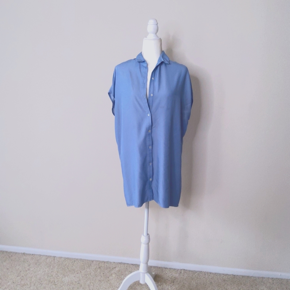 Zara Chambray Shirt Dress